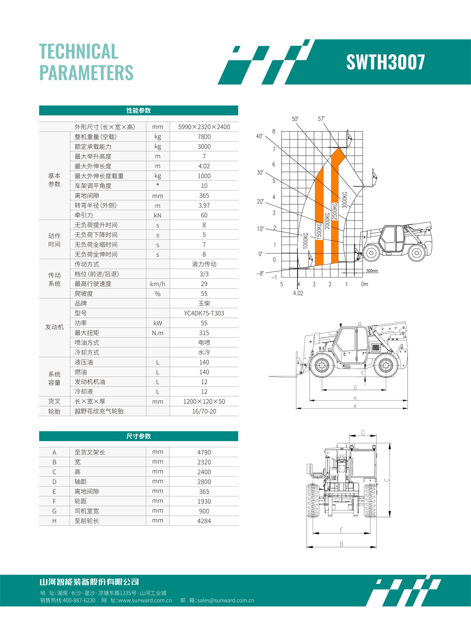 SWTH3007 伸缩臂叉装车